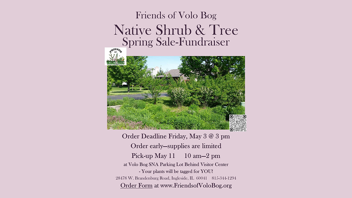 Friends of Volo Bog Native Shrub and Tree Spring Sale Fundraiser